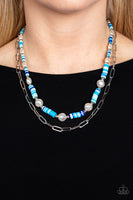 Tidal Trendsetter - Blue Necklace ❤️ Paparazzi