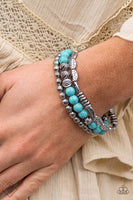 Trail Mix Mecca - Blue Bracelets ❤️ Paparazzi