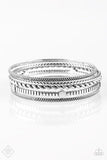 When The Going Gets Rough - Silver Bangles ~ Paparazzi