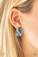 Wheres The Firework - Blue Clip-On Earrings ~ Paparazzi