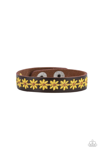 Wildflower Wayfarer - Yellow Bracelet Paparazzi Bracelets