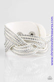 Big City Shimmer - White Snap Bracelet ~ Paparazzi Bracelets