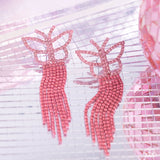 Billowing Butterflies - Pink Earrings ❤️ Paparazzi
