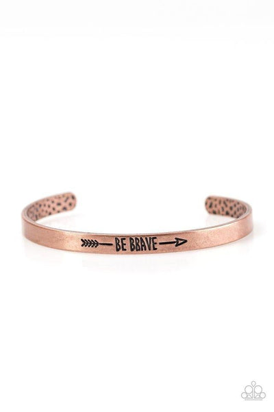 Brave And Bold - Copper Bracelet ~ Paparazzi Inspirational