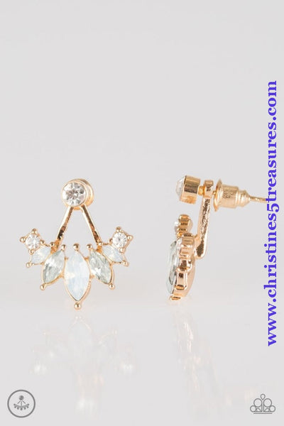 Chicest Of Them All - Gold Earring Jackets ~ Paparazzi Earrings