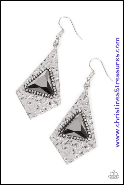 Cosmic Destination - Silver Earrings ❤️ Paparazzi