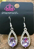 Gatsby Grandeur - Purple Earrings ~ Paparazzi