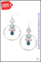 Geometric Glam - Blue Earring ❤️ Paparazzi