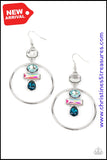 Geometric Glam - Blue Earring ❤️ Paparazzi