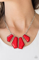 Get Up And Geo - Red Necklace ~ Paparazzi