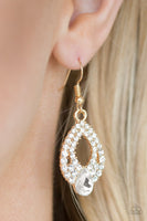 Glam Crush - Gold Earrings ~ Paparazzi