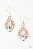 Glam Crush - Gold Earrings ~ Paparazzi