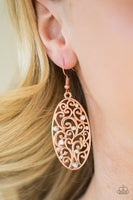 Glistening Gardens - Copper Earrings ~ Paparazzi