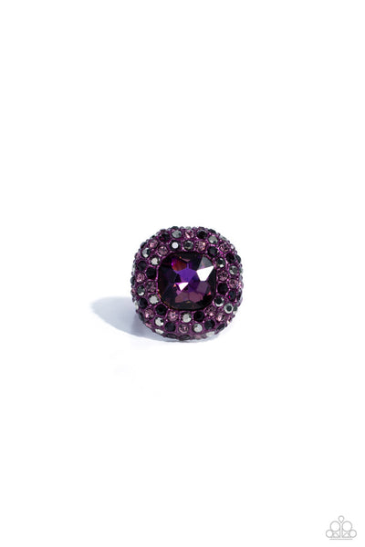 Glistening Grit - Purple Ring ❤️ Paparazzi