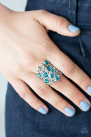 Glitter Flirt - Blue Ring ~ Paparazzi Rings