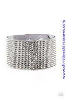 Glitter Gossip - Silver Urban Snap Wrap ~ Paparazzi