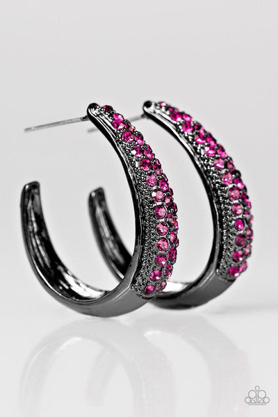 Glitter Jam - Pink Earrings ~ Paparazzi