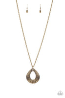 Glitz And Grind - Brass Necklace ~ Paparazzi Fashion Fix