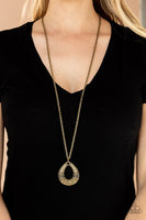 Glitz And Grind - Brass Necklace ~ Paparazzi Fashion Fix