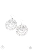 Glitzy Gamble - White Earrings ~ Paparazzi Fashion Fix