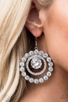 Glitzy Gamble - White Earrings ~ Paparazzi Fashion Fix