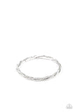 Glitzy Gleam - White Bracelet ~ Paparazzi Life Of The Party