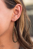 Glitzy Goals - Brass Earrings ❤️ Paparazzi