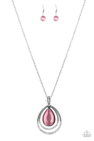 Glow And Tell - Pink Necklace ~ Paparazzi
