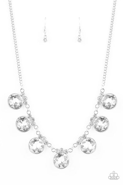 Glow-Getter Glamour - White Necklace ~ Paparazzi