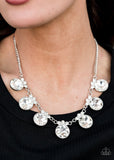 Glow-Getter Glamour - White Necklace ~ Paparazzi