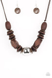 Grand Turks Getaway - Brown Necklace ~ Paparazzi