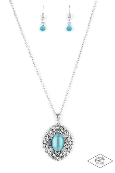 Heart Of Glace - Blue Necklace ~ Paparazzi Life Of The Party