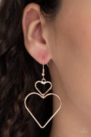 Heartbeat Harmony - Rose Gold Earrings ~ Paparazzi