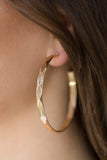 Hey Haute Stuff - Gold Hoop Earrings ~ Paparazzi