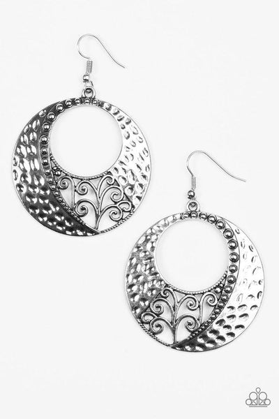 Hey Thats Vine!- Silver Earrings ~ Paparazzi