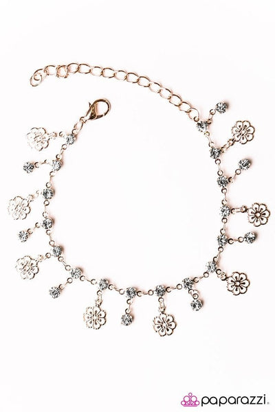 Hibiscus Breeze - Rose Gold Bracelet ~ Paparazzi Bracelets