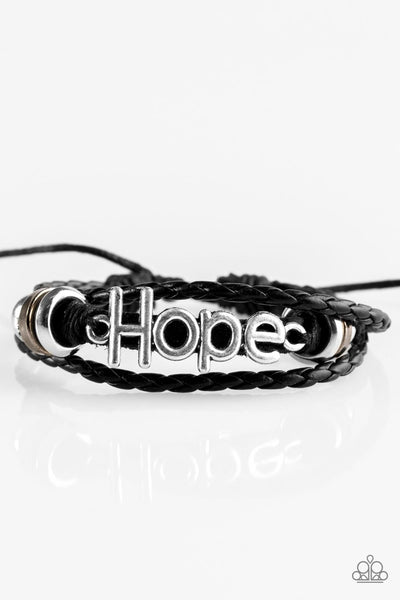 Hope For The Best - Black Bracelet ~ Paparazzi