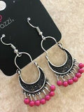 Hopelessly Houston - Pink Earrings ~ Paparazzi