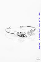 How Do You Like This Feather - Silver Cuff ~ Paparazzi