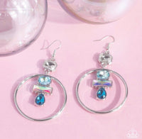 Geometric Glam - Blue Earring ❤️ Paparazzi