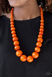 Effortlessly Everglades - Orange Necklace