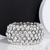 Playing With Fire - White Zi Bracelet ~ Paparazzi Life Of The Party