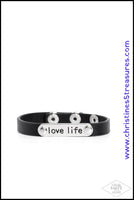 Love Life - Black Bracelet ❤️ Paparazzi