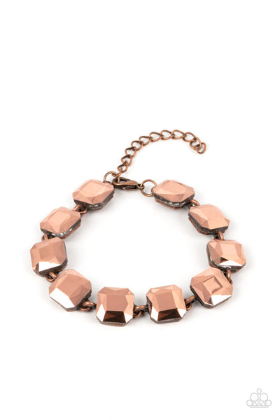 Mind-Blowing Bling - Copper Bracelet ❤️ Paparazzi