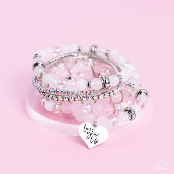 Optimistic Opulence - Pink Bracelet ❤️ Paparazzi
