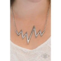 In A Heartbeat - Silver Necklace ~ Paparazzi
