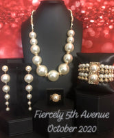 Pearly Prosperity - Gold Necklace ~ Paparazzi Fashion Fix