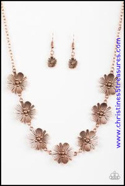 Poppin Poppies - Copper Necklace ~ Paparazzi