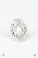 Radiantly Regal - White Ring ~ Paparazzi Fashion Fix