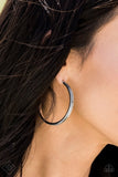 Retro Ranch Style - Silver Hoop Earrings ~ Paparazzi